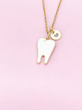 Gold Molar Teeth Tooth Charm Necklace, Bracelet or Keychain Option, N5650
