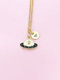 Gold Spacecraft Spaceship Charm Necklace, Bracelet or Keychain Option, N5651
