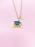 Gold Graduation Cap Book Diploma Tassel Charm Necklace, Bracelet or Keychain Option, N5652