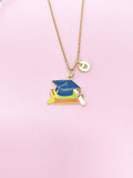 Gold Graduation Cap Book Diploma Tassel Charm Necklace, Bracelet or Keychain Option, N5652