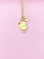 Gold Cute Yellow Chicken Charm Necklace, N5671