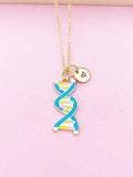 Gold DNA Charm Necklace, Bracelet or Keychain Option, N5674