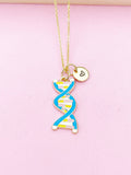 Gold DNA Charm Necklace, Bracelet or Keychain Option, N5674