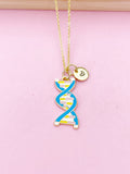 Gold DNA Charm Necklace, Bracelet or Keychain Option, N5674