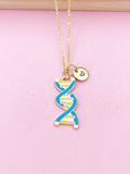 Gold DNA Charm Necklace, Bracelet or Keychain Option, N5674