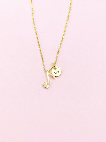 Music Necklace, Gold Music Melody Charm, Music Gifts, Dainty Delicate Minimal Gift, AN5465