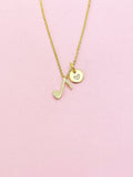 Music Necklace, Gold Music Melody Charm, Music Gifts, Dainty Delicate Minimal Gift, AN5465