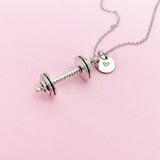 Dumbbell Necklace in Silver, N5594