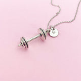 Dumbbell Necklace in Silver, N5594