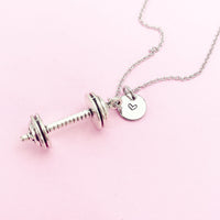 Dumbbell Necklace in Silver, N5594