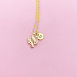 Cactus Necklace in Gold or Silver Option, Mini Cacti, N5595