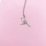 Silver Cardinal Charm Necklace, FN1022