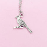 Silver Cardinal Charm Necklace, FN1022