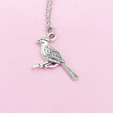 Silver Cardinal Charm Necklace, FN1022