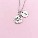 Silver Hibiscus Tropical Flower Charm Necklace, Personalized Gifts, N4649