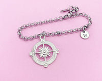 Silver Compass Bracelet, N1123D