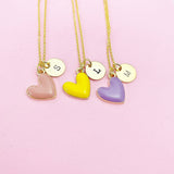 Gold Heart Charm Necklace, Girlfriends Gift, AN4316