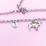 Silver Cow Charm Bracelet, N2631