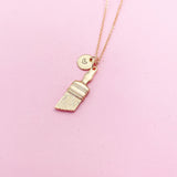 Brush Charm Necklace in Silver Gold Rose Gold in Option, Artist Gifts, Handyman Wife Gifts, Paint Brush, N1507F