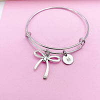 Silver Bow Charm Bracelet, N2120