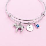 Silver Lamb Charm Bracelet Personalized Customized Monogram Jewelry, N1587