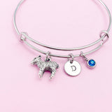 Silver Lamb Charm Bracelet Personalized Customized Monogram Jewelry, N1587