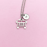 School Bus Necklace Stainless Steel Jewelry, N5231