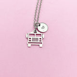 School Bus Necklace Stainless Steel Jewelry, N5231