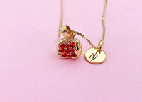 Pomegranate Necklace, Cubic Zirconia Jewelry, CN3796