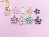 Japanese Cherry Blossom Sakura Necklace in Gold, Sakura Flower in Option, Girlfriends Gift, N5596