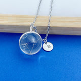 Dandelion Necklace in Gold or Silver, Wish Dandelion, Birthday Gifts, Terrarium Jewelry, Pressed Flowers Jewelry, Gardening Gift, DN200