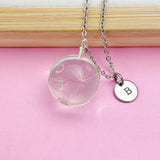 Dandelion Necklace in Gold or Silver, Wish Dandelion, Birthday Gifts, Terrarium Jewelry, Pressed Flowers Jewelry, Gardening Gift, DN200