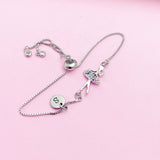 Silver Ballet Bracelet, Dance Girl Bracelet, Ballet Gift, Dance School, Ballet School Gift, N4208