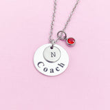 Silver Coach Necklace Best Christmas Gifts for Coach, School Sport Coach Gifts, D010