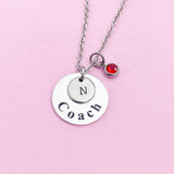 Silver Coach Necklace Best Christmas Gifts for Coach, School Sport Coach Gifts, D010