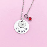Silver Coach Necklace Best Christmas Gifts for Coach, School Sport Coach Gifts, D010