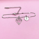 Silver Diamond Bracelet, Daimond Shaped Charm, N5152