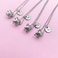 Crown Necklace in Silver Gold or Rose Gold Option, N5597