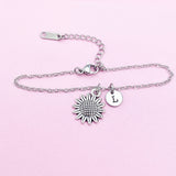 Silver Sunflower Bracelet, N4059