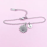 Silver Sunflower Bracelet, N4059