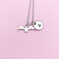 Bat Necklace, Stainless Steel Bat Charm Necklace, N1054