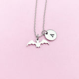 Bat Necklace, Stainless Steel Bat Charm Necklace, N1054