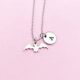 Bat Necklace, Stainless Steel Bat Charm Necklace, N1054