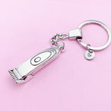 Silver Hair Clipper Charm Keychain, Shaver Clipper Trimmer Hair Salon Barber Tools, Barber Shop Gifts, N5598