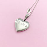 Silver Heart Tree Locket Pendant Necklace, N5599