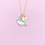 Gold Sparrow Necklace, Bluebird Bird Watcher Gifts, N3296M