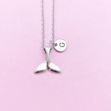Silver Mermaid Tail Charm Necklace, N1234