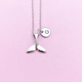 Silver Mermaid Tail Charm Necklace, N1234