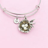 Silver Bird Nest Bracelet, N159A