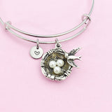 Silver Bird Nest Bracelet, N159A